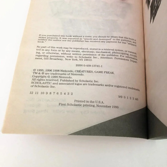 Vtg 1999  Pokemon The First Movie Mewtwo Strikes Back Book Paperback Scholastic - Picture 8 of 16